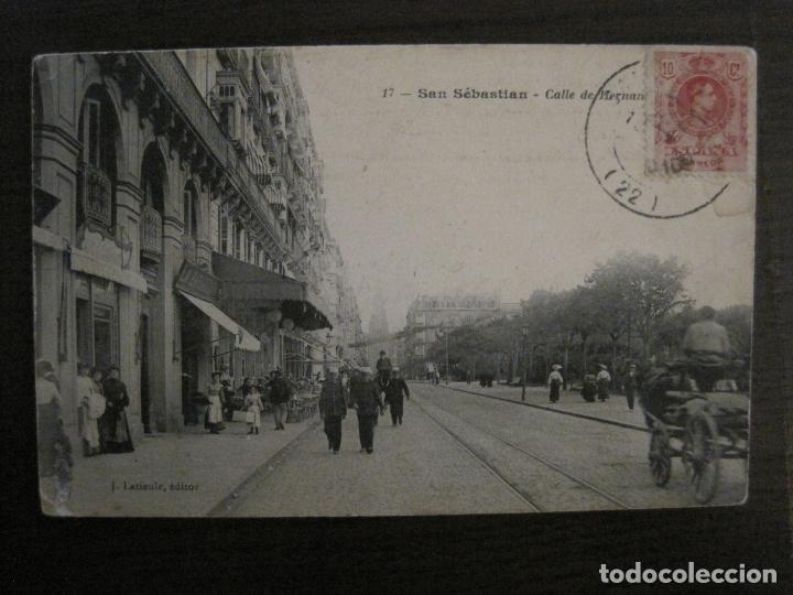 Postcards: SAN SEBASTIAN-DONOSTIA-CALLE DE HERNANDO-17 LATIEULE-REVERSO SIN DIVIDIR-POSTAL ANTIGUA-(56.744)