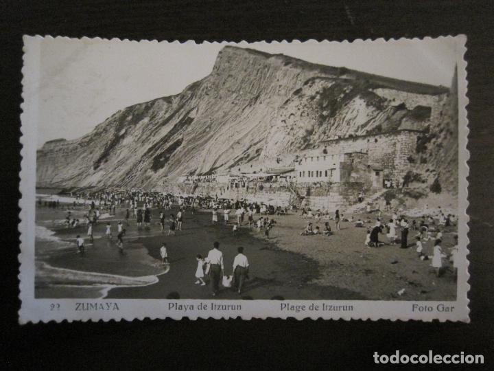 Postcards: ZUMAYA-ZUMAIA-PLAYA ITZURUN-22-FOTO GAR-POSTAL ANTIGUA-(56.779)