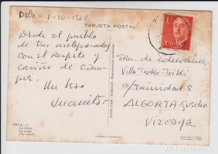 Postales: Deva &ndash; la playa //  Escrita 1964 - Foto 2