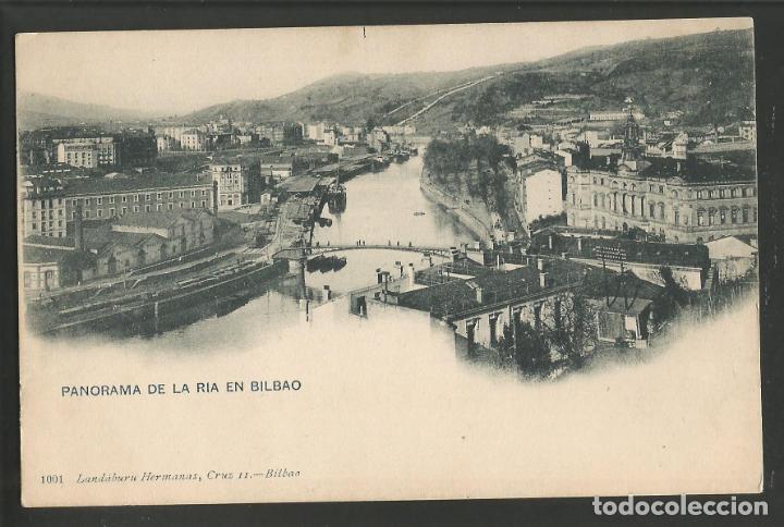 Postcards: BILBAO-BILBO-PANORAMA-1001-LANDABURU HNOS-REVERSO SIN DIVIDIR-HAUSER Y MENET-POSTAL ANTIGUA-(57.076)