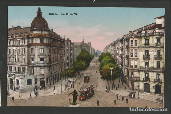 Postcards: BILBAO-BILBO-LA GRAN VIA-TRANVIA-L.G.-POSTAL ANTIGUA-(57.055)