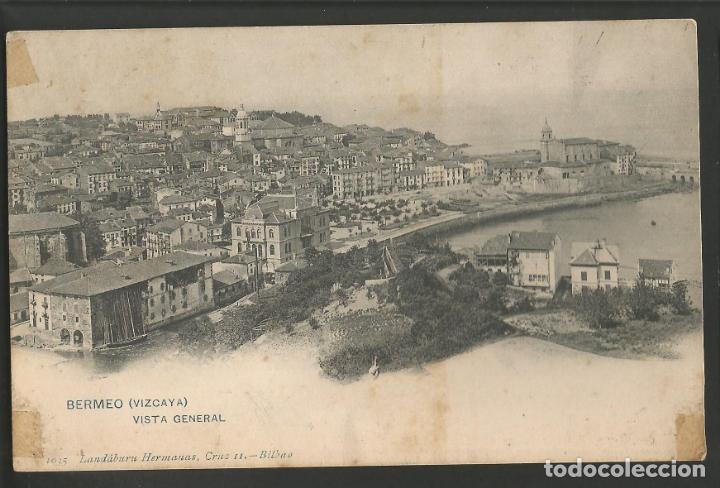 Postcards: BERMEO-VISTA GENERAL-1935 LANDABURU HNOS-REVERSO SIN DIVIDIR-POSTAL ANTIGUA-(57.079)