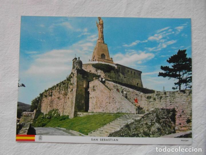 Postkarten: SAN SEBASTIAN. MONUMENTO AL SAGRADO CORAZON EN EL MONTE URGULL. 1968. ESCRITA