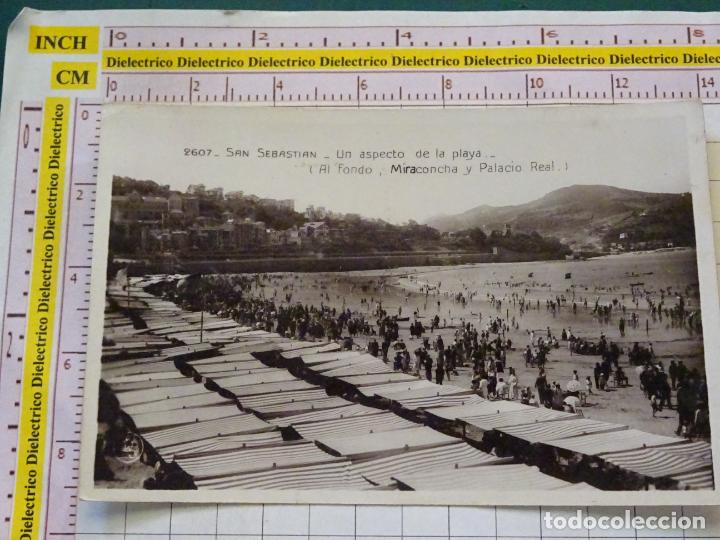 Postais: POSTAL DE GUIP&Uacute;ZCOA. SAN SEBASTIAN. A&Ntilde;OS 30 50. UN ASPECTO DE LA PLAYA. 2607 UNIQUE. 2191