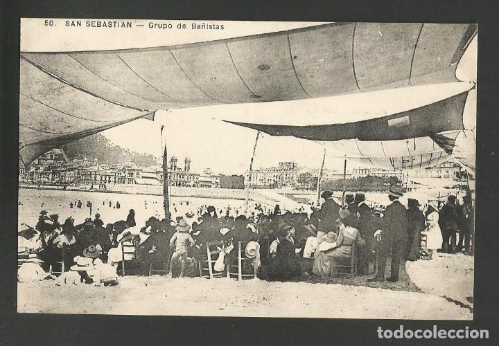Postcards: SAN SEBASTIAN-DONOSTIA-GRUPO DE BA&Ntilde;ISTAS-50-MAYOR HERMANOS-POSTAL ANTIGUA-(57.311)
