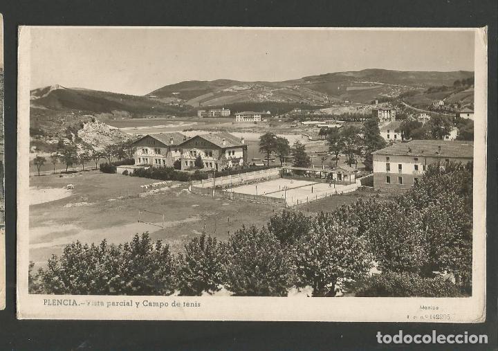 Postcards: PLENCIA-PLENTZIA-VISTA PARCIAL Y CAMPO DE TENIS-FOTOGRAFICA MANIPEL-POSTAL ANTIGUA-(57.325)