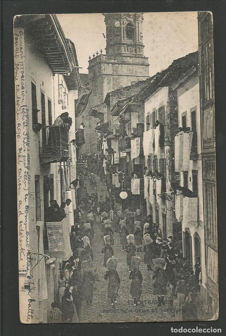 Postais: HONDARRIBIA-FUENTERRABIA-PROCESION DEL 8 DE SEPTIEMBRE-HAUSER Y MENET-REVERSO SIN DIVIDIR-(57.374)