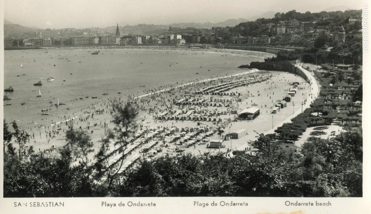 Postales: SAN SEBASTIAN. PLAYA DE ONDARRETA - Foto 1