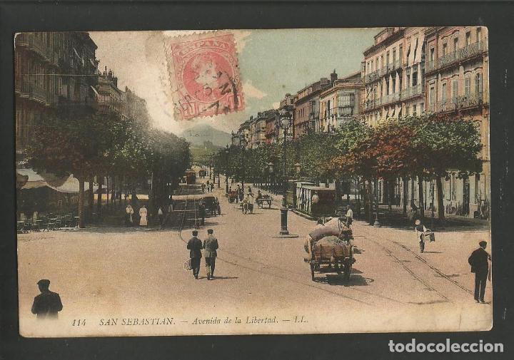 Postais: SAN SEBASTIAN-AVENIDA DE LA LIBERTAD-114-LL-POSTAL ANTIGUA-(57.782)