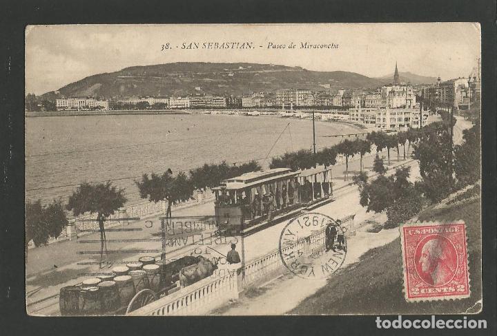Postcards: SAN SEBASTIAN-PASEO DE MIRACONCHA-TRANVIA-38-ED&middot;G.G. GALARZA-POSTAL ANTIGUA-(57.791)