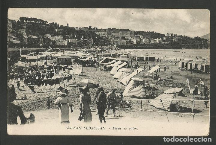 Postcards: SAN SEBASTIAN-PLAYA DE BA&Ntilde;OS-180-ED&middot;G.G. GALARZA-POSTAL ANTIGUA-(57.793)