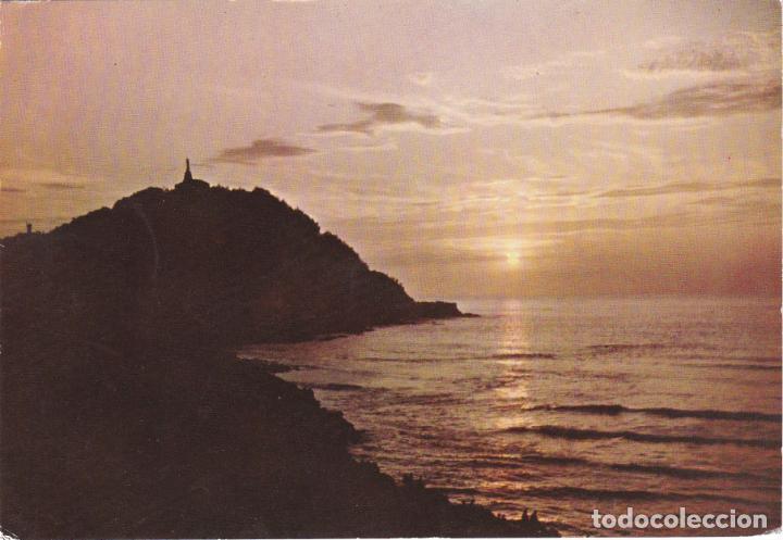 Postkarten: san sebastian, puesta de sol, guipuzcoa