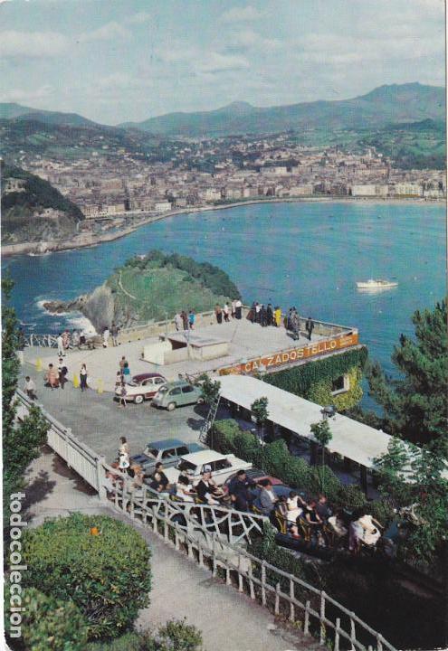 Postkarten: san sebastian, parque de igueldo y vista parcial, guipuzcoa