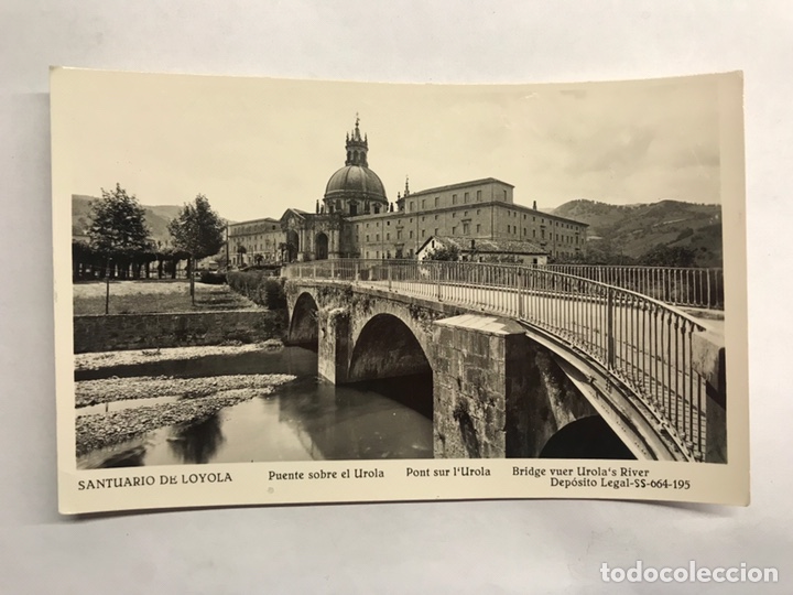 Postkarten: SANTUARIO DE LOYOLA (Guip&uacute;zcoa) Postal Puente sobre el Urola. Edita: Manipel (a.1958)
