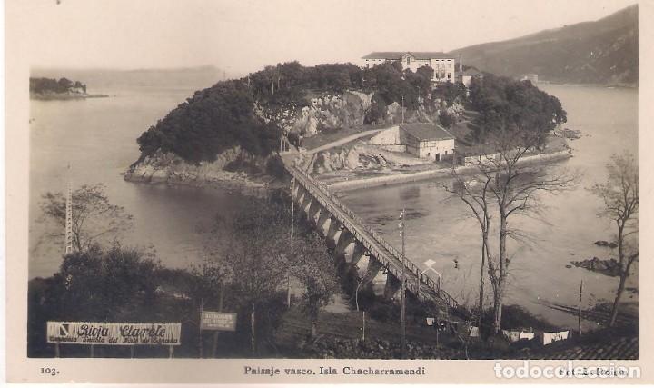 Cartoline: POSTAL PAISAJE VASCO - ISLA CHACHARRAMENDI.