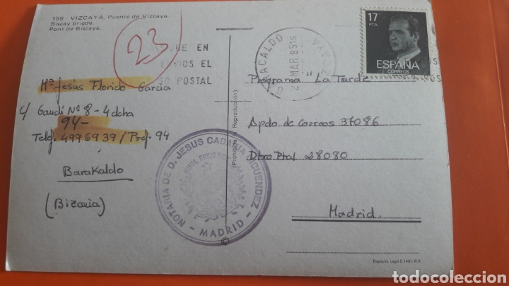 Postales: Programa la Tarde Postal Vizcaya Puente 1985 - Foto 2