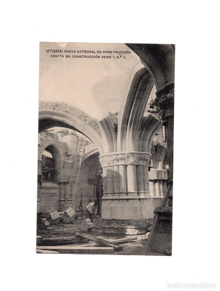 Postales: VITORIA.(&Aacute;LAVA).- NUEVA CATEDRAL EN CONSTRUCCI&Oacute;N. CRIPTA. EN CONSTRUCCI&Oacute;N. - Foto 1