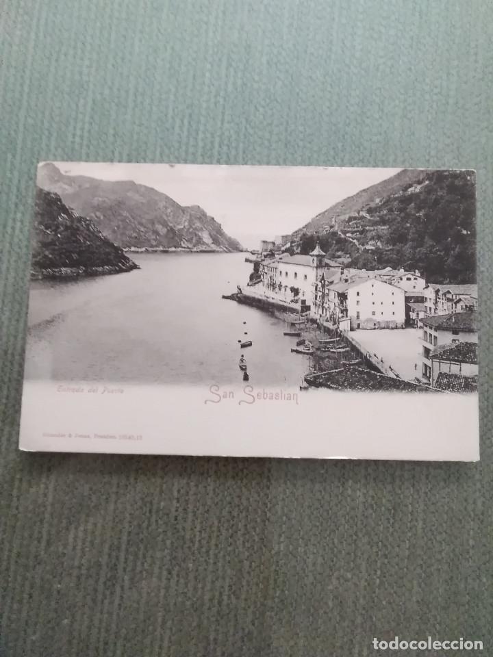 Cartoline: POSTAL SAN SEBASTIAN ENTRADA DEL PUERTO