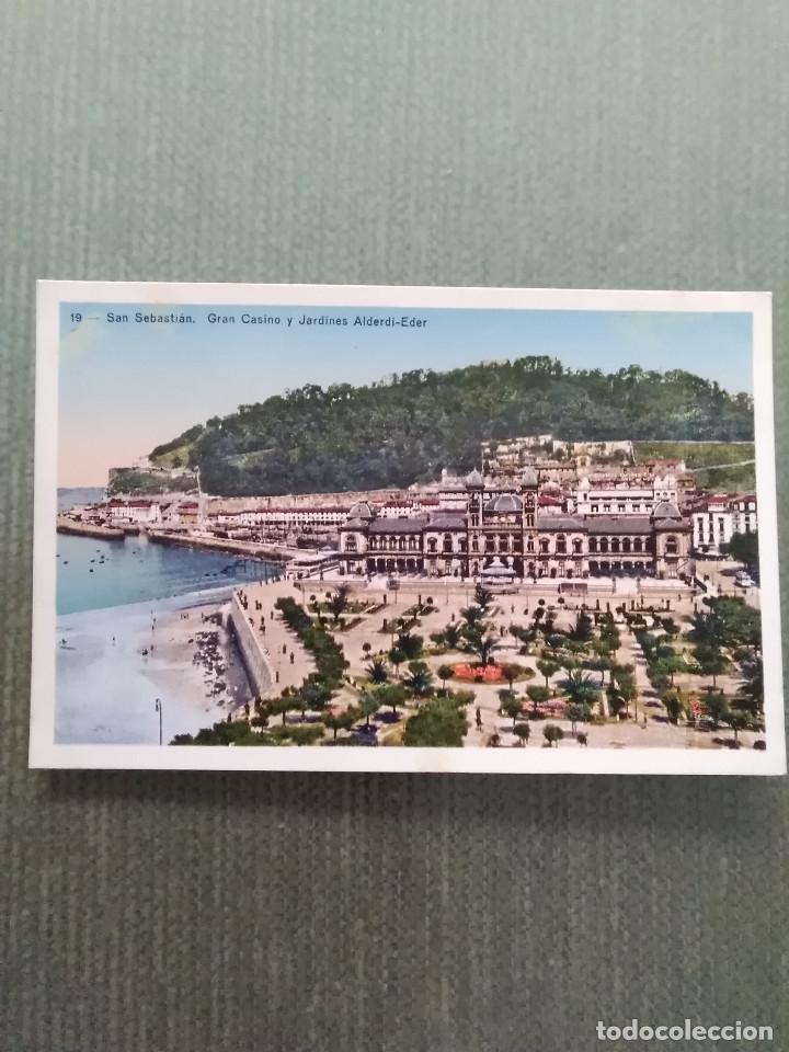 Postales: POSTAL SAN SEBASTIAN GRAN CASINO Y JARDINES ALDERDI-EDER