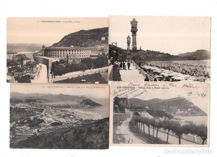 Postcards: LOTE DE 4 POSTALES DE SAN SEBASTIAN.