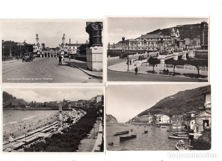 Postcards: LOTE DE 4 POSTALES DE SAN SEBASTIAN.