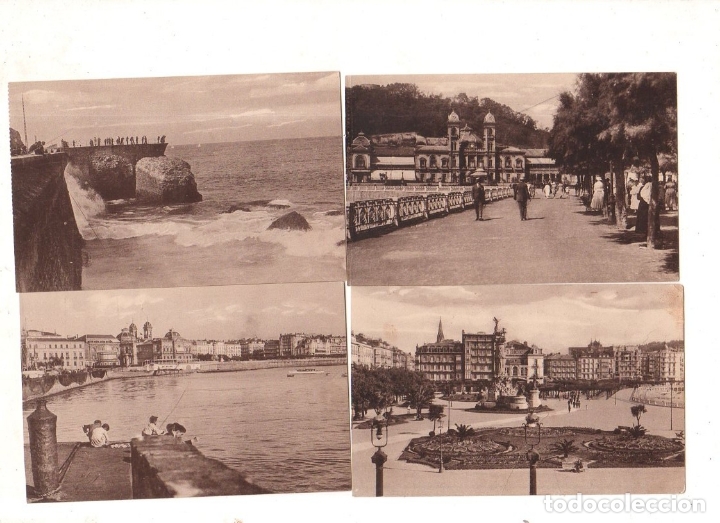 Postcards: LOTE DE 4 POSTALES DE SAN SEBASTIAN.