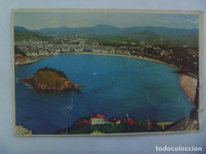 Postales: POSTAL DE SAN SEBASTIAN : VISTA DESDE EL MONTE IGUELDO . A&Ntilde;OS 60
