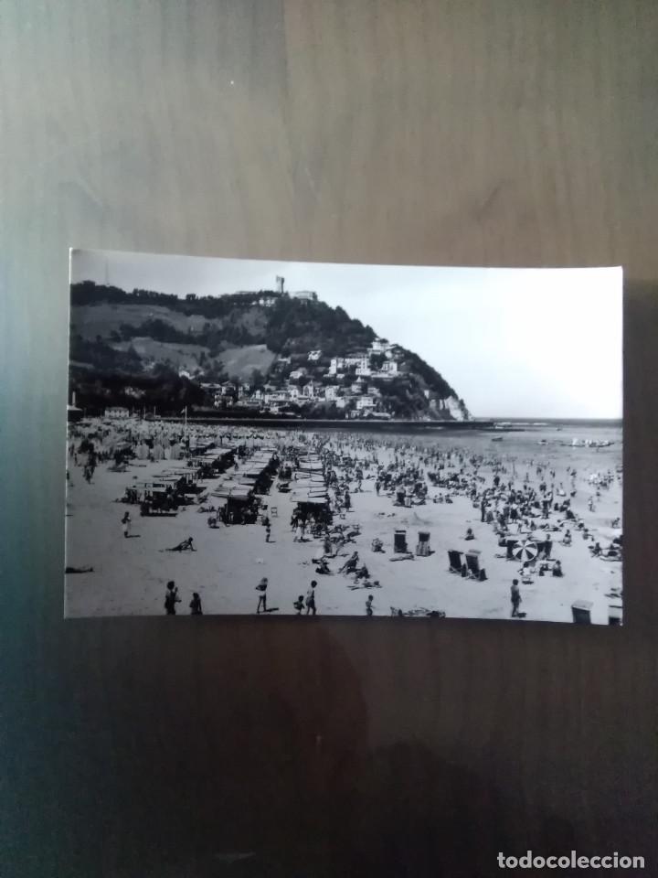 Postkarten: POSTAL SAN SEBASTIAN PLAYA DE ONDARRETA Y MONTE IGUELDO