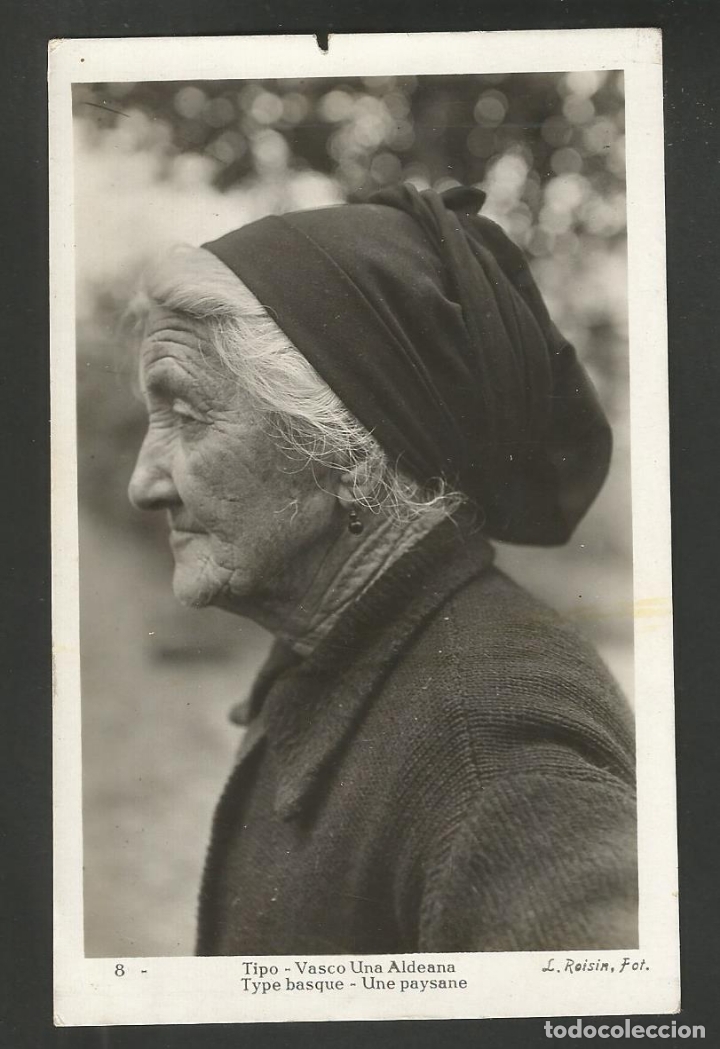 Postais: PAIS VASCO-TIPO VASCO-UNA ALDEANA-8-FOTOGRAFICA ROISIN-VER REVERSO-(59.986)