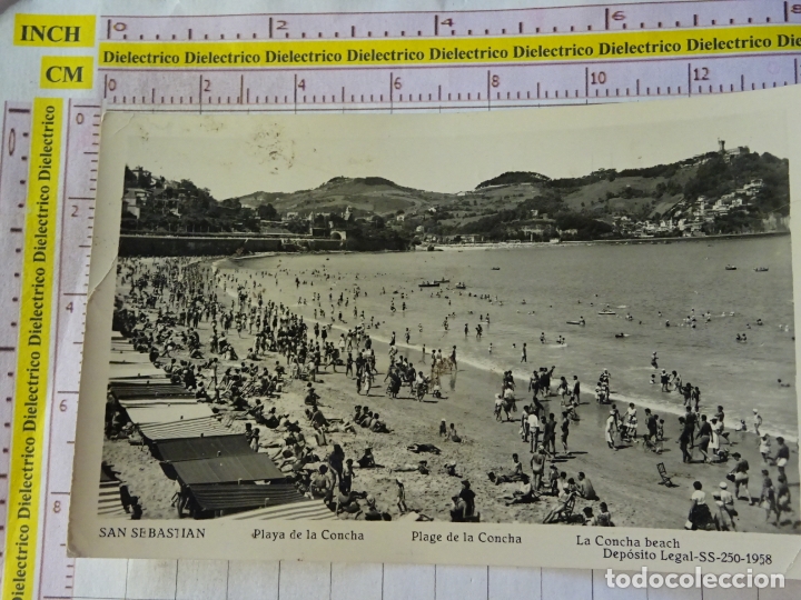 Cartoline: POSTAL DE GUIP&Uacute;ZCOA, SAN SEBASTIAN. A&Ntilde;OS 30 50. PLAYA DE LA CONCHA. . 3123