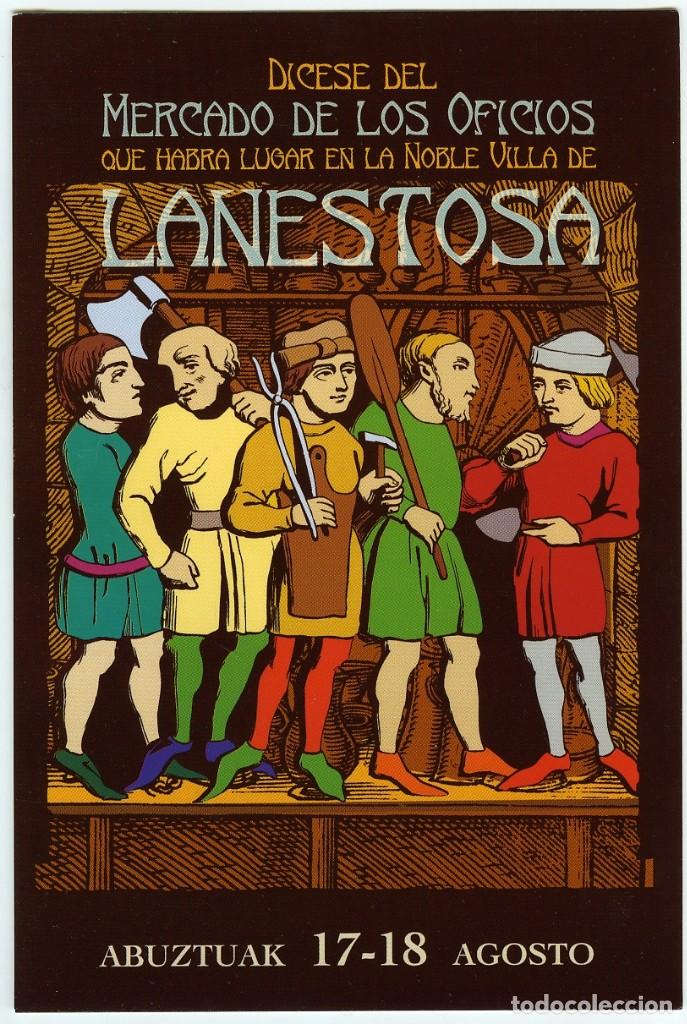 Cartoline: LANESTOSA. Vizcaya. Cartel del Mercado de los Oficios. Sin circular. Ed. ENKARTUR.