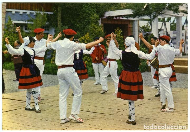 Cartoline: N&ordm; 9 - Espa&ntilde;a t&iacute;pica. Folklore Vasco. Sin circular. Ed. GARC&Iacute;A GARRABELLA.