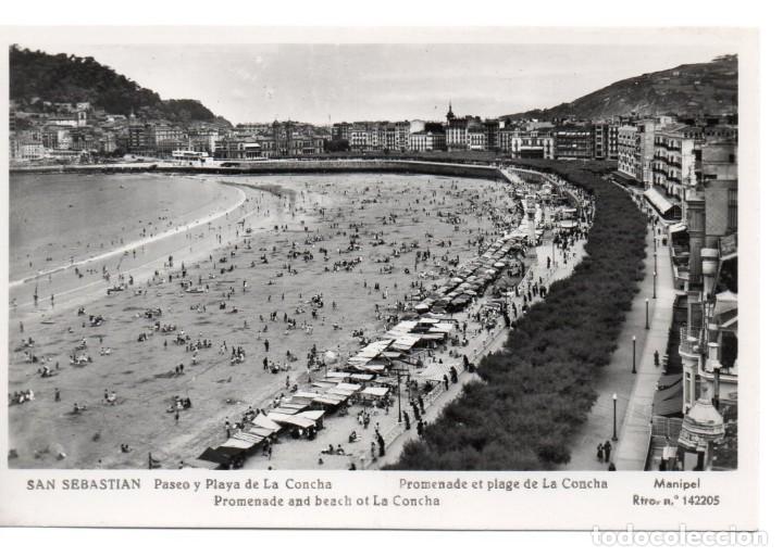Cartoline: POSTAL DE SAN SEBASTIAN - PASEO Y PLAYA DE LA CONCHA
