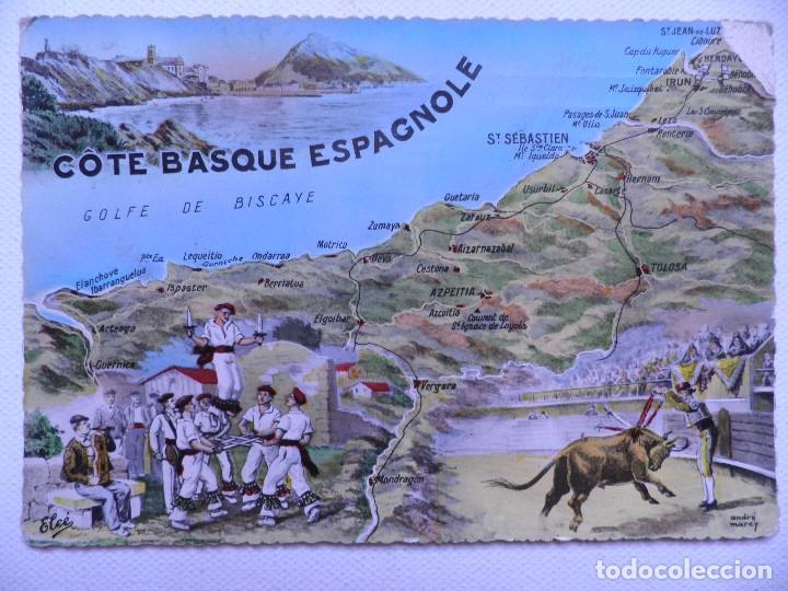 Cartoline: C&Ograve;TE BASQUE ESPA&Ntilde;OLE (ESCRITA Y CON SELLO A&Ntilde;O 58)
