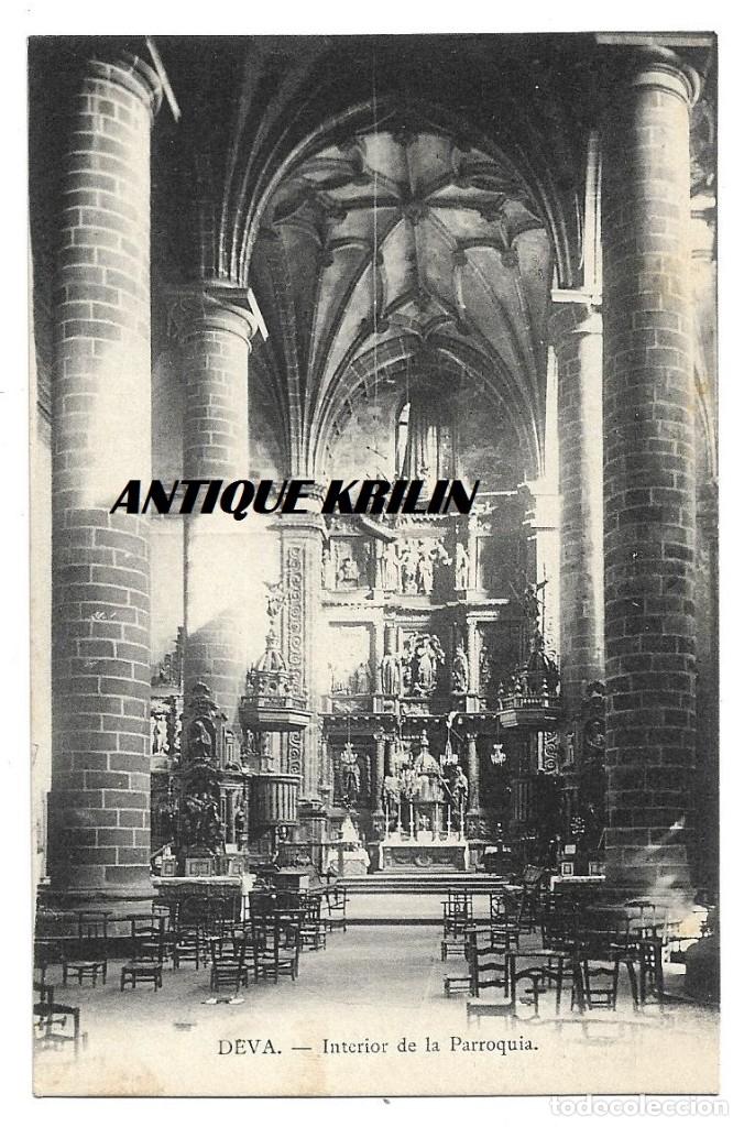 Postales: DEVA / INTERIOR DE LA PARROQUIA / SIN FRANQUEAR - Foto 1