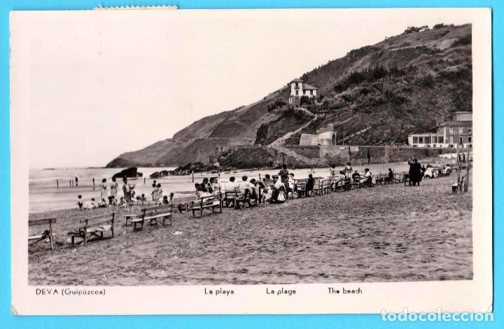 Postales: DEVA, GUIP&Uacute;ZCOA. LA PLAYA. MANIPOL. - Foto 1