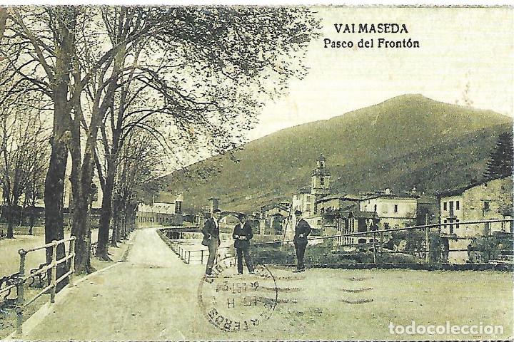 Cartes Postales: POSTAL ANTIGUA EMITIDA POR EL PERIODICO DEIA DE VALMASEDA PASEO DEL FRONTON