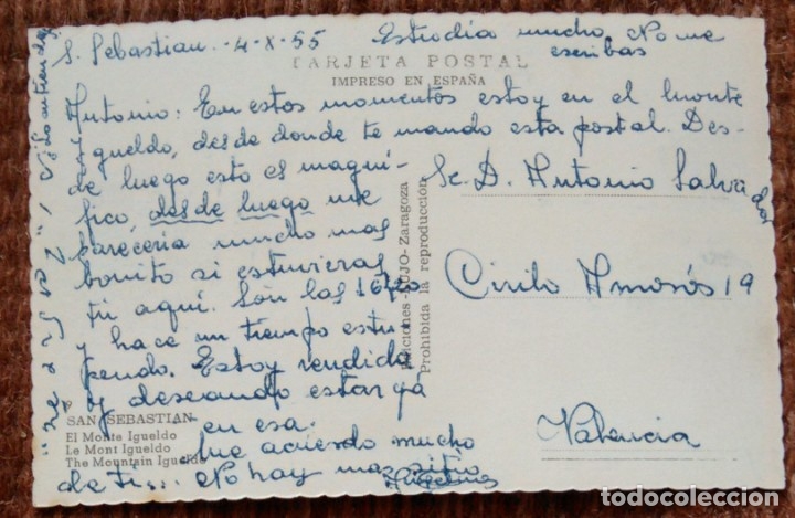 Postales: SAN SEBASTIAN - MONTE IGUELDO - Foto 2