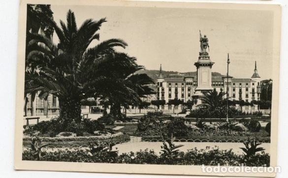 Cartes Postales: Tarjeta postal. Jardines y monumento al Almirante Oquendo. San Sebastian. Circulada