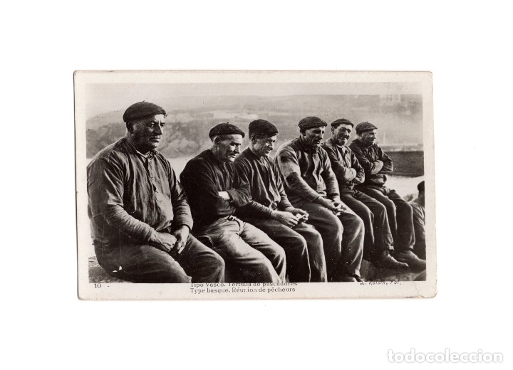 Postales: TIPO VASCO.- TERTULIA DE PESCADORES. - Foto 1