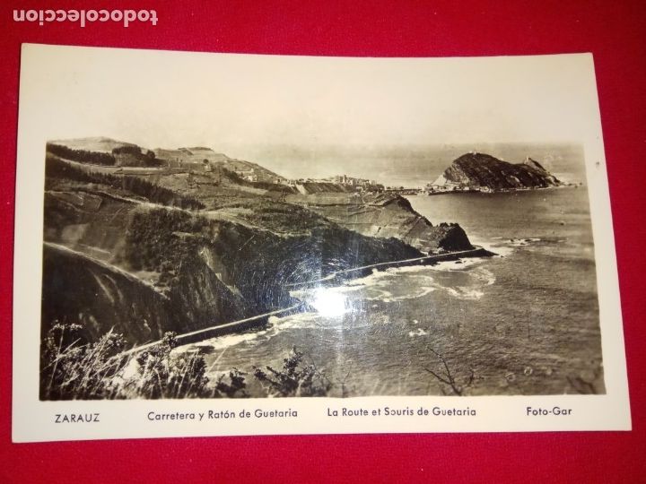 Postales: POSTAL.ZARAUZCARRETERA Y RATON DE GUETARIA.USADA.1959.