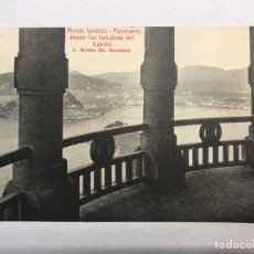 Postales: SAN SEBASTIÁN. POSTAL. MONTE IGUELDO. PANORAMA DESDE LOS BALCONES DEL CASIÑO. (H.1920?). Lote 177414777