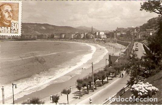 Postales: SAN SEBASTI&Aacute;N. Playa de la Concha - Foto 1