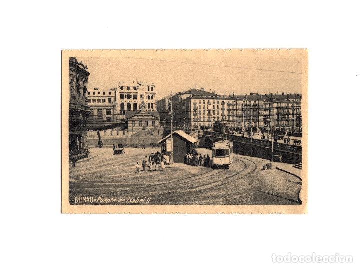 Postales: BILBAO.- PUENTE DE ISABEL II. - Foto 1