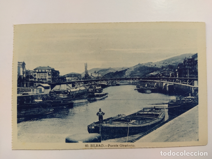 Postais: BILBAO-PUENTE GIRATORIO-40-GRAFOS-VER REVERSO-(63.005)