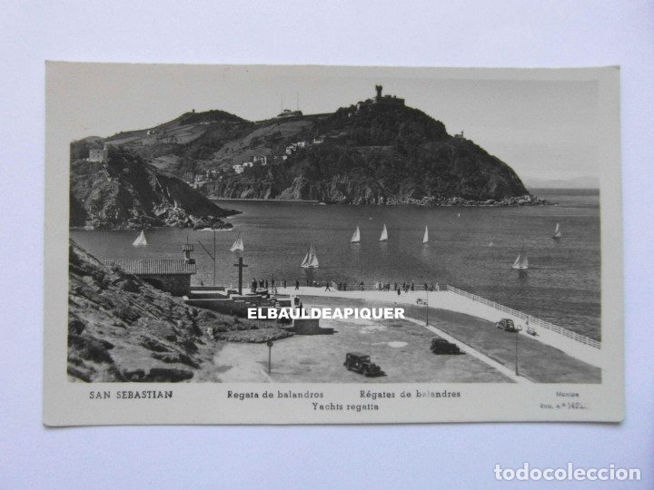 Postales: SAN SEBASTIAN. REGATA DE BALANDROS. MANIPE. FOTOGRAFICA. SIN CIRCULAR. CCTT