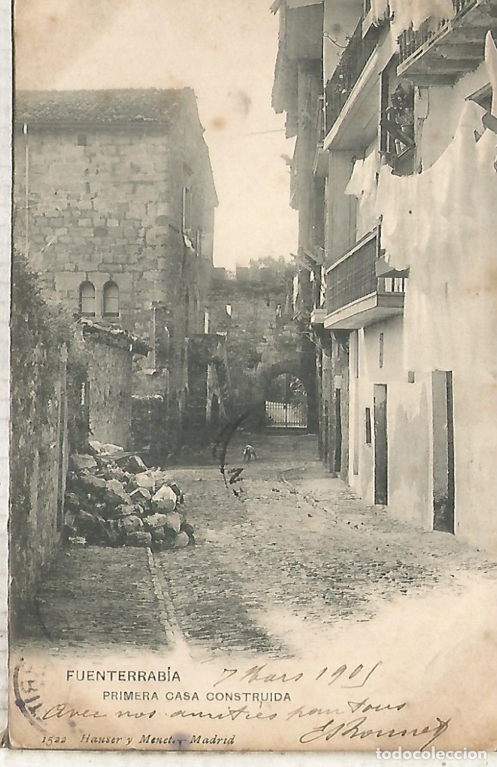 Postcards: GUIPUZCOA FUENTERRABIA DORSO SIN DIVIDIR