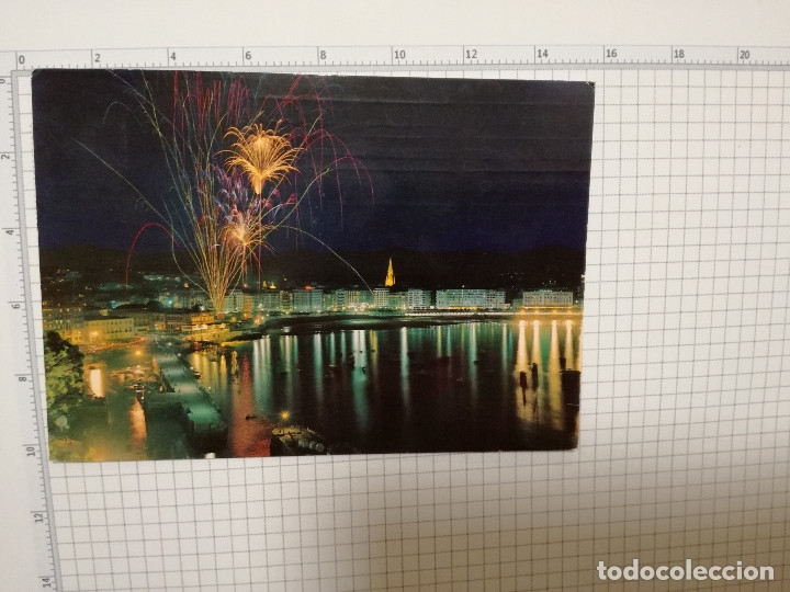 Postcards: POSTAL N&ordm; 99 - PAIS VASCO - SAN SEBASTIAN, VISTA NOCTURNA - ED. FOURNIER 1966