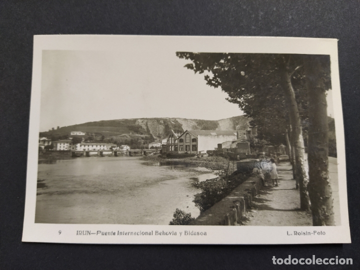 Postais: IRUN-PUENTE INTERNACIONAL BEHOVIA Y BIDASOA-9-FOTOGRAFICA ROISIN-VER REVERSO-(63.843)
