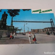 Postales: VIZCAYA - POSTAL LAS ARENAS Y PORTUGALETE - MONUMENTO V. CHAVARRI Y PUENTE VIZCAYA